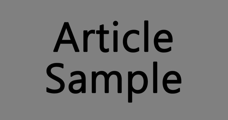 articlesample
